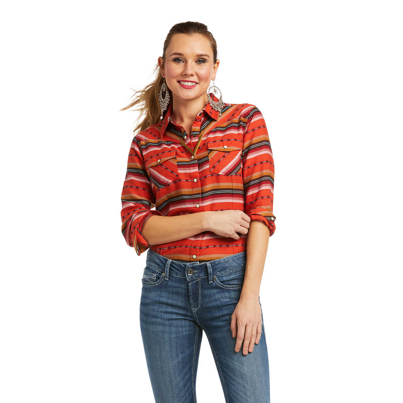 Ariat Real Oasis Serape - Naisten Oranssi Puserot ( XRPUDK-084 )